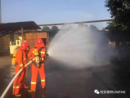 悦安公司微型消防站，为公司财产和员工生命安全保驾护航